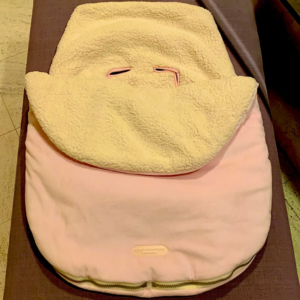 JJ COLE COLLECTION PINK BUNDLEME INFANT PLUSH INNER BABY LIKE NEW